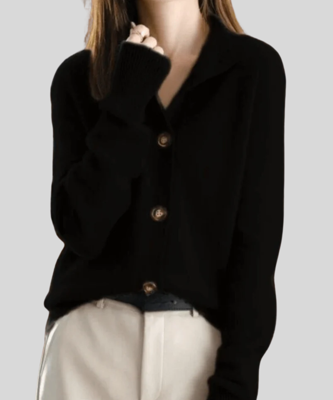 Claire | Retro Cashmere Cardigan