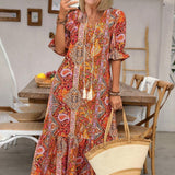 Gene | Boho Grace Midi Dress