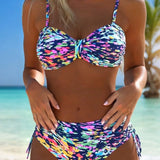 Elina | Abstract Print Thin Straps Bikini