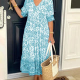 Keisha | Graceful V-Neck Floral Maxi Dress