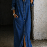 Daphne | Button-Front Denim Dress