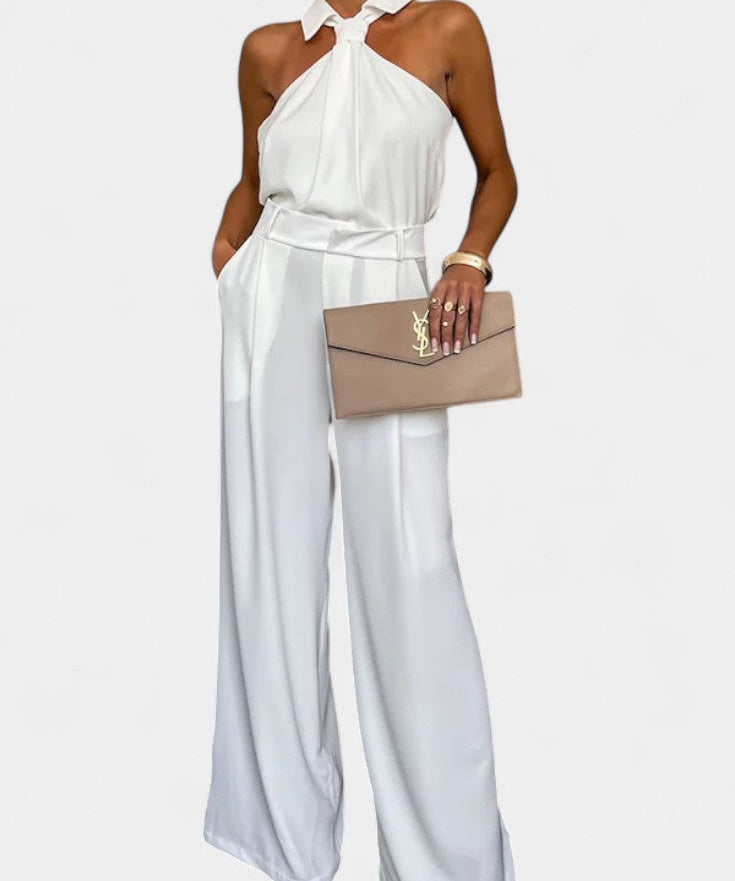 Sibyl Halter Ensemble with Flowing Silhouette