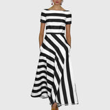 Carly™ | Striped Midi Dress