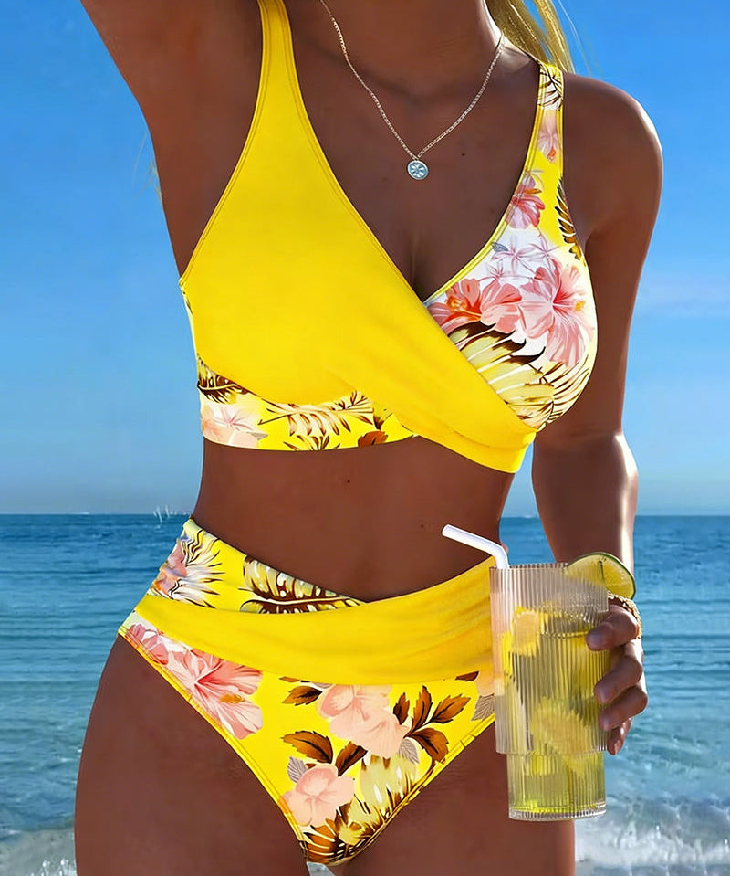 Jolina - Floral Wrap Bikini Set