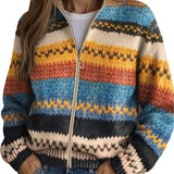 Yseult | Striped Zip Cardigan