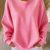 Elora | Pink Textured Sweater