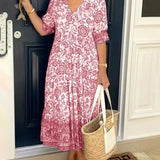 Keisha | Graceful V-Neck Floral Maxi Dress