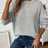 Sabina | Soft Knit Sweater with Side Slits