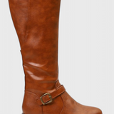 Sienna Buckled High Boots with Zipper Closure