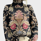 Darlene | Artistic Knit Turtleneck Top