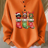 Grethe | Retro Christmas Sweater Featuring Dog Design