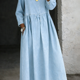 Olivia | Peter Pan Collar Denim Dress