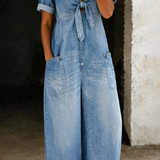 Camilla | Short-Sleeve V-Neck Jumpsuit