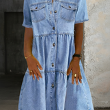 Sabrina | Casual Denim Dress