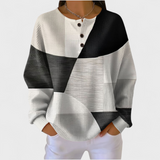 Ella | Black and White Color-Block Sweater
