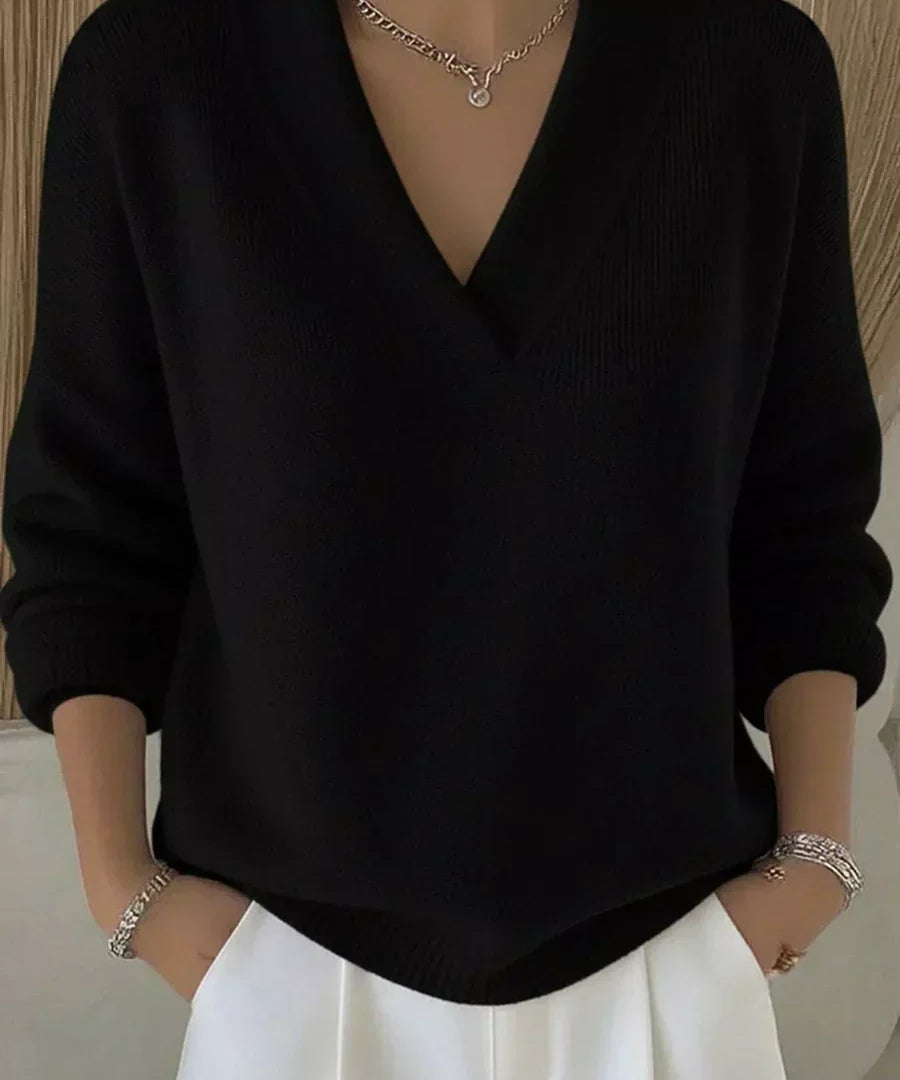Vivelle™ | Relaxed V-Neck Sweater