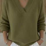 Linda | Relaxed V-Neck Sweater