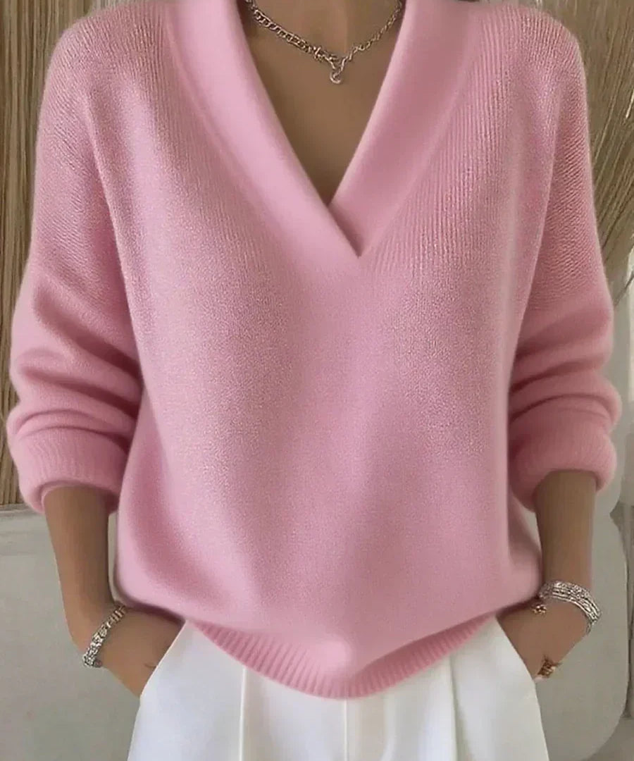 Linda | Relaxed V-Neck Sweater