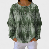Inès | Green Classic Tree Sweater