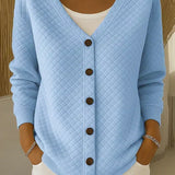 Laverne™ | Quilted Button-Front Cardigan