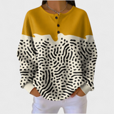 Liv | Yellow and White Animal-Print Sweater