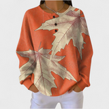 Manon | Orange Autumn Leaf Sweater