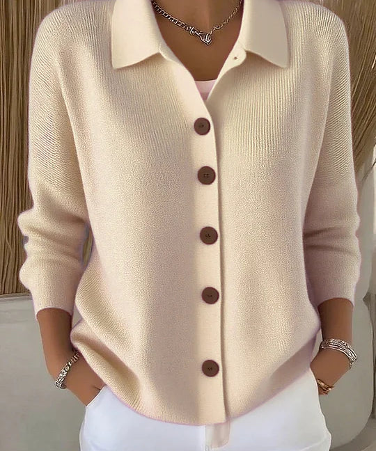 Josephine™ | Button-Front Collared Cardigan