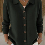Josephine™ | Button-Front Collared Cardigan