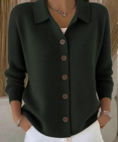 Josephine™ | Button-Front Collared Cardigan