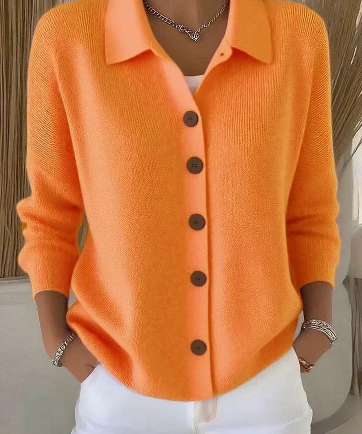 Gloria | Shawl Collar Button Cardigan