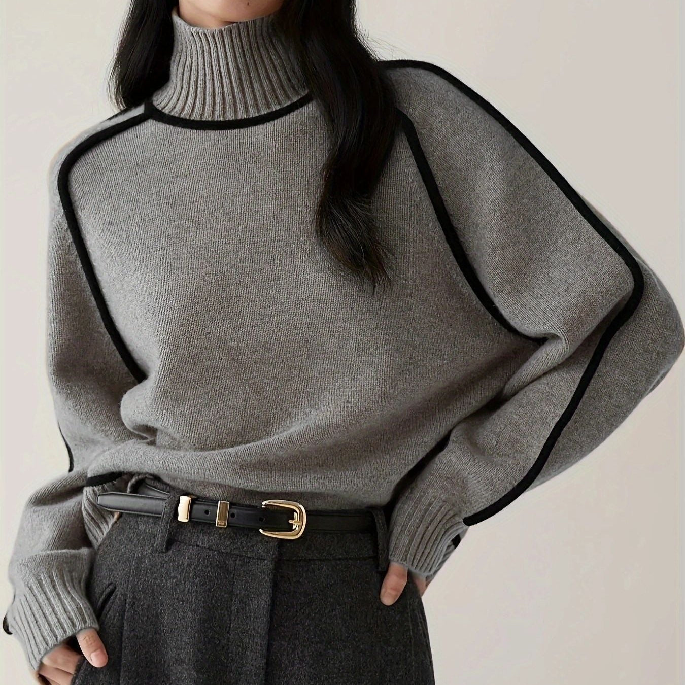 Karin | Ribbed Turtleneck Sweater