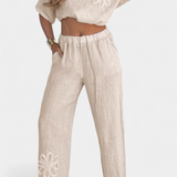Embroidered Linen Set - Natalia Casual Collection