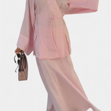 Zelda-Inspired V-Neck Top and Slit Skirt Ensemble