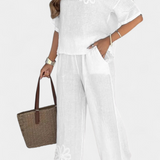 Embroidered Linen Set - Natalia Casual Collection