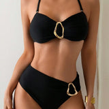 Patricia | Metal Buckle Suspender Bikini Two-Piece