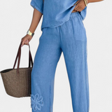 Embroidered Linen Set - Natalia Casual Collection