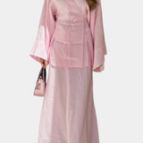 Zelda-Inspired V-Neck Top and Slit Skirt Ensemble