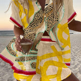 Doris | Painted Leopard Two-Piece Summer Set