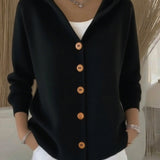 Darienne™ | Hooded Button-Up Knit Cardigan