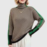 Eleanor | Luxe Herringbone Mock-Neck Sweater
