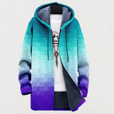 Britta | Gradient Hexagon Hooded Cardigan