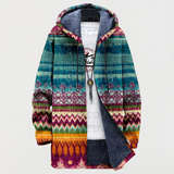 Winifred | Artistic Pattern Hooded Cardigan