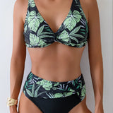 Ava | Midnight Garden Bikini Set