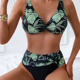 Ava | Midnight Garden Bikini Set
