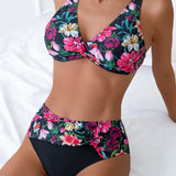 Ava | Midnight Garden Bikini Set