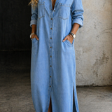 Daphne | Button-Front Denim Dress