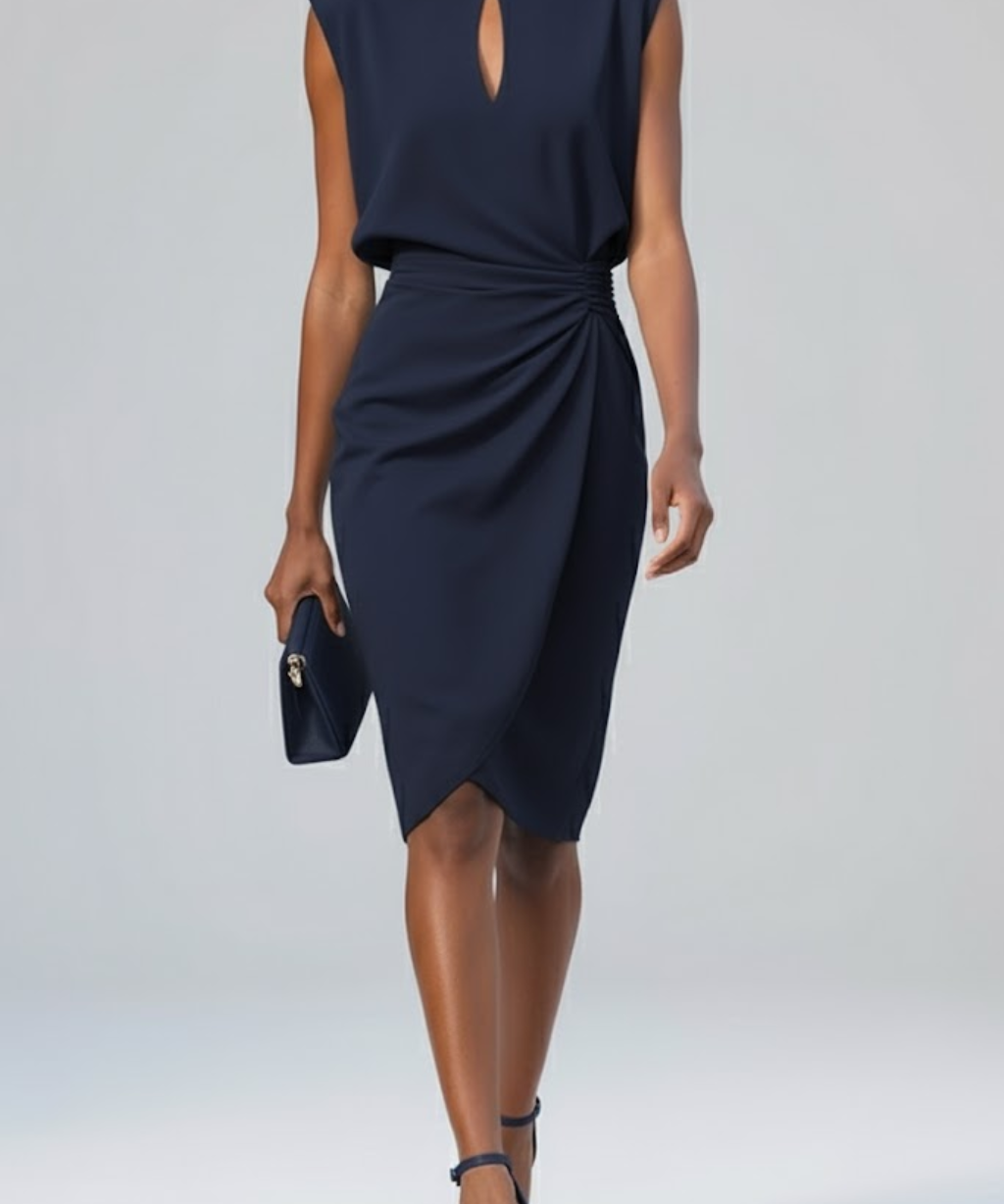 Eloise Draped Midi Dress