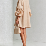 Imarie - Floral Cuff Mini Dress