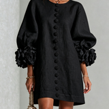 Selena | Floral Button-Down Mini Dress