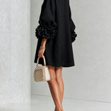 Imarie - Floral Cuff Mini Dress
